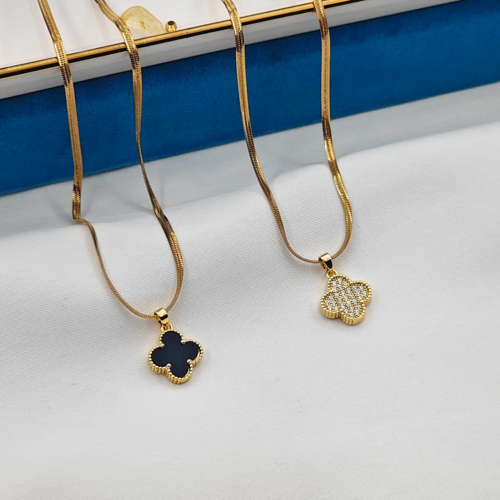 Stainless Steel Çift Yönlü V.Cleef Kolye