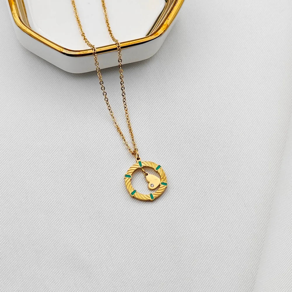 Stainless Steel Kalp Kolye