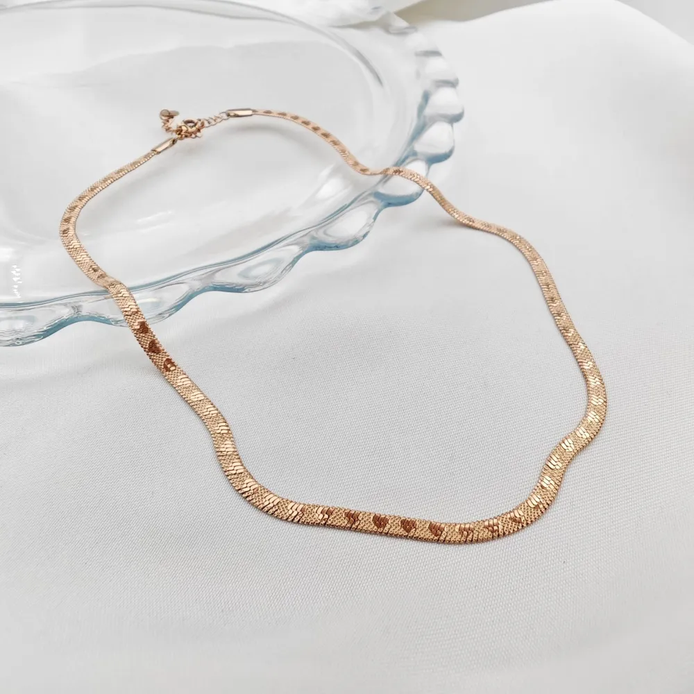 Stainless Steel İtalyan Kolye Roz