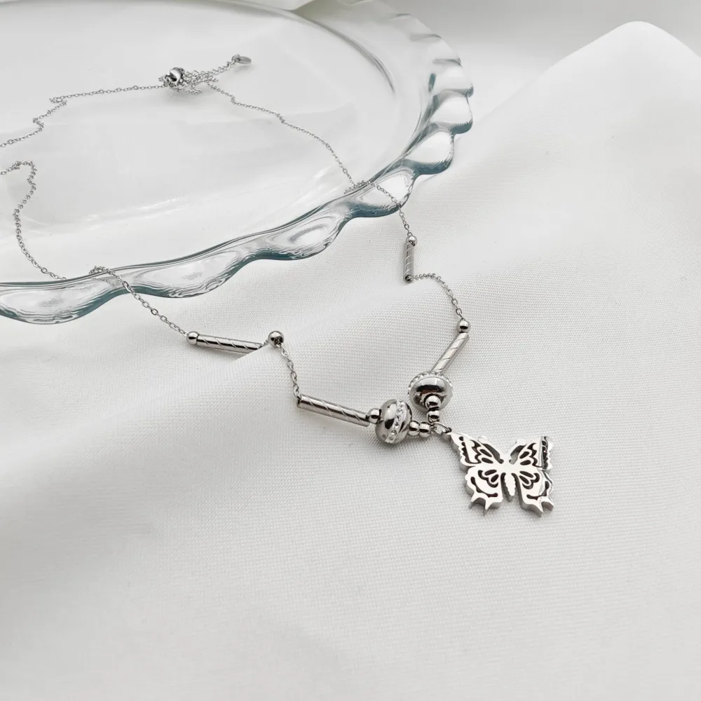 Stainless Steel Kelebek Kolye