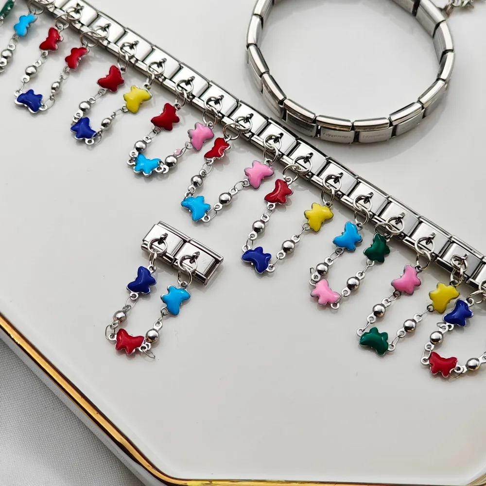 Stainless Steel Nomi Charm 2’li Renkli