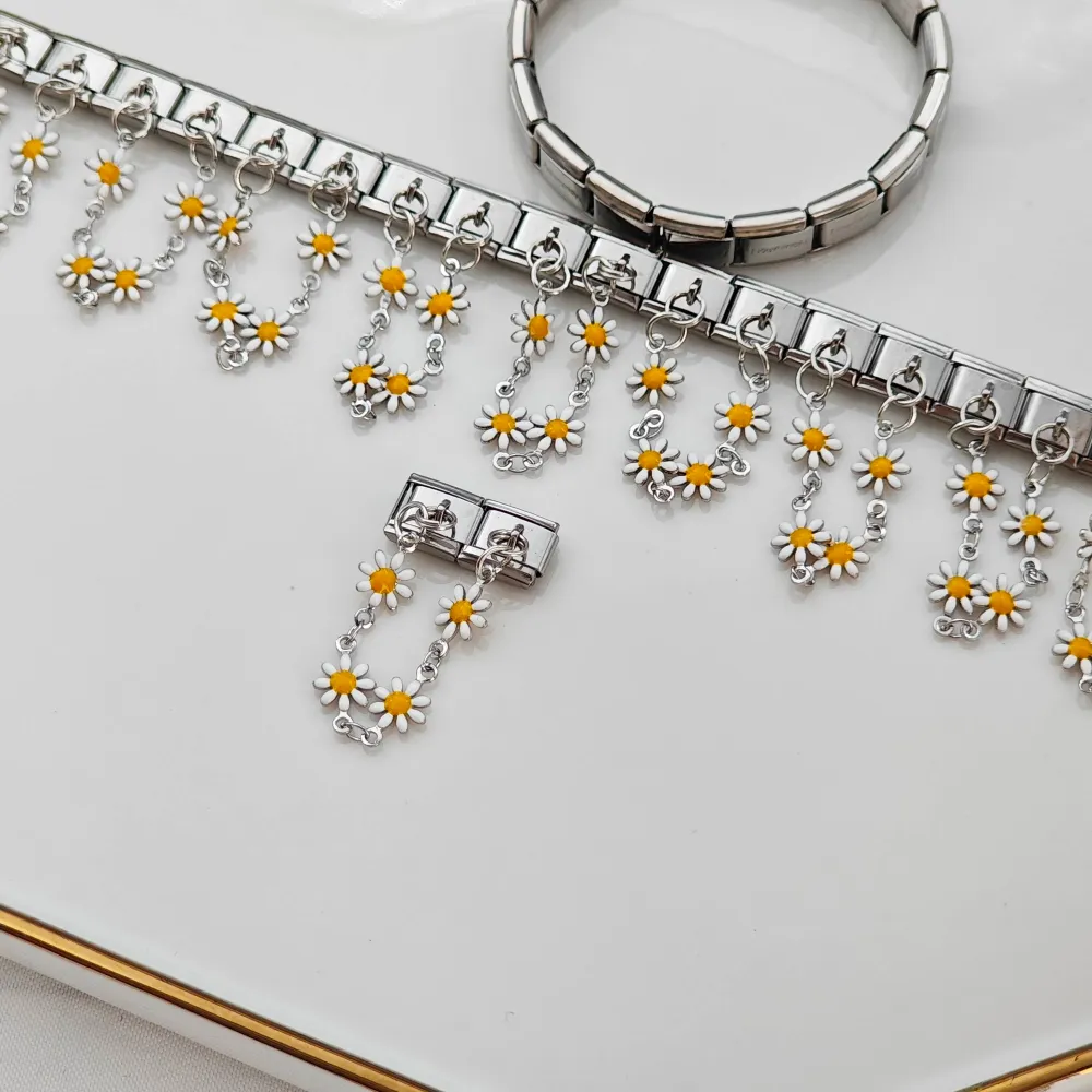 Stainless Steel Nomi Charm 2’li Papatya