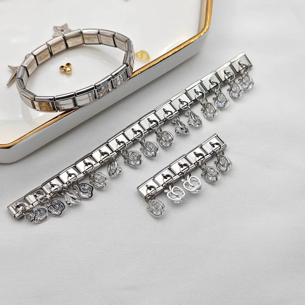 Stainless Steel Nomi Charm Elma