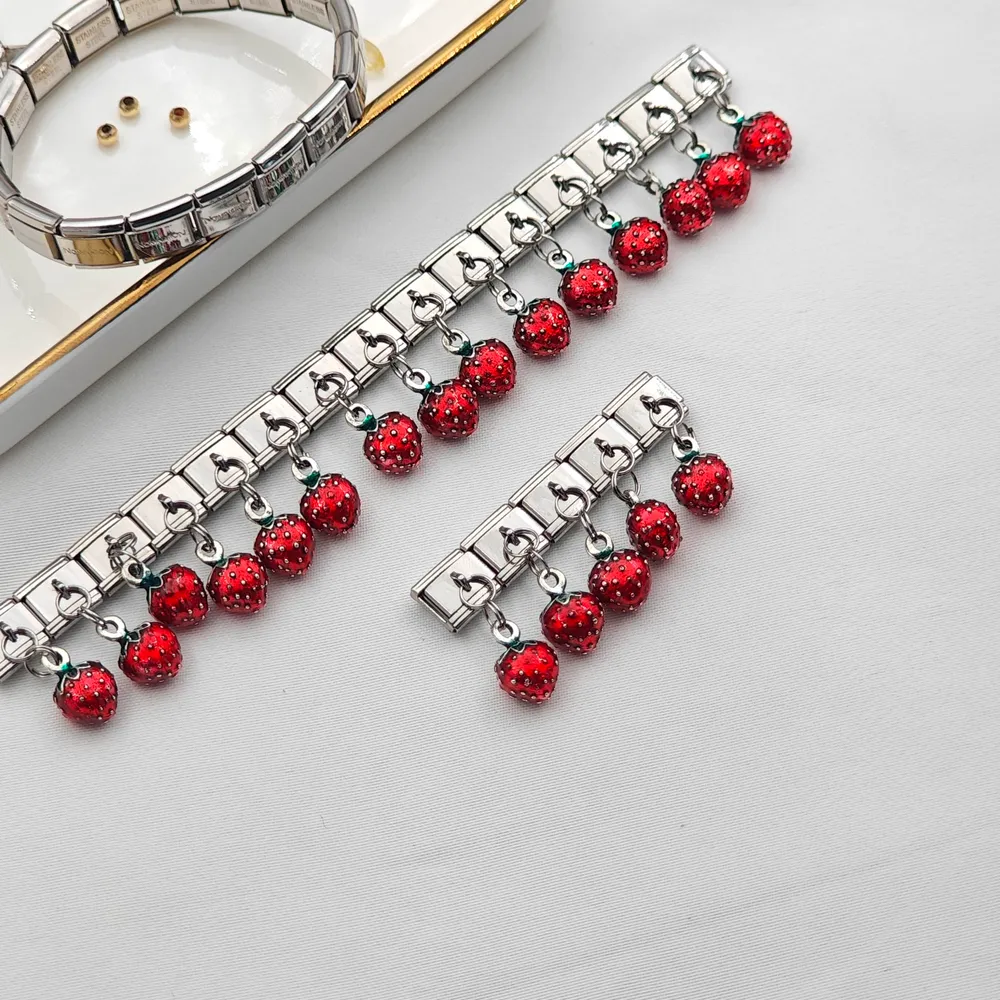 Stainless Steel Nomi Charm Çilek