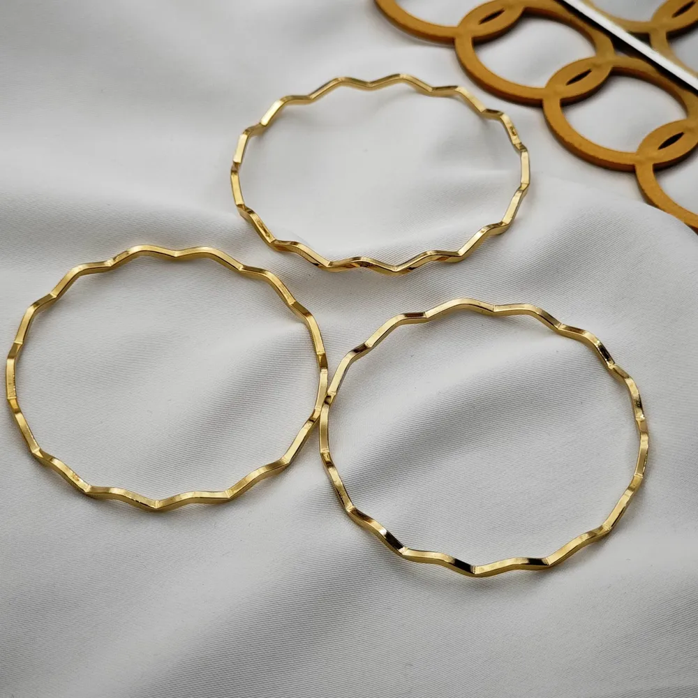 Stainless Steel 3’lü Zikzak 6.5 Ajda Bilezik - 2