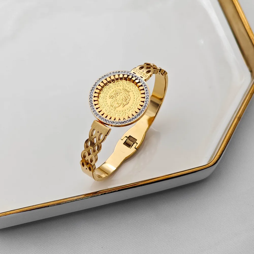 Stainless Steel Yarım Altın Takılı Kelepçe