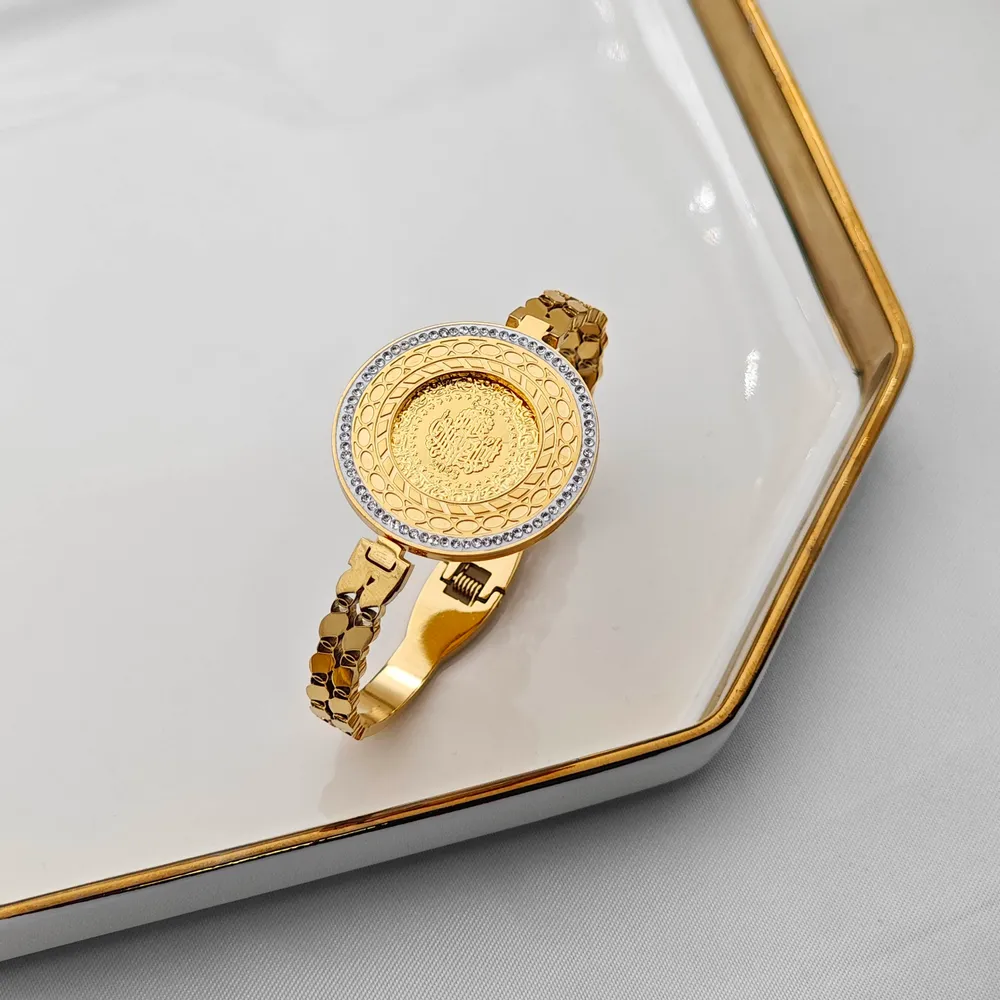 Stainless Steel Yarım Altın Takılı Kelepçe