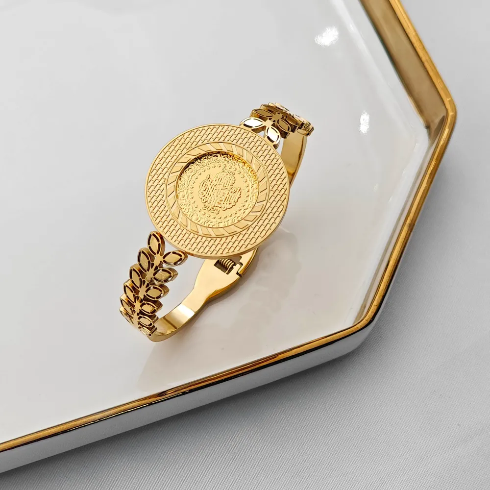 Stainless Steel Yarım Altın Takılı Kelepçe