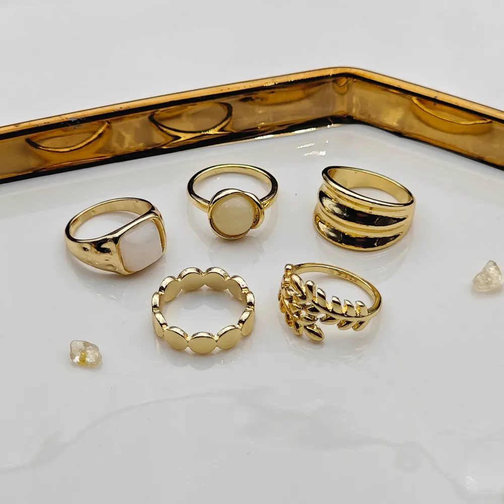 Stainless Steel 5’li Yüzük Seti