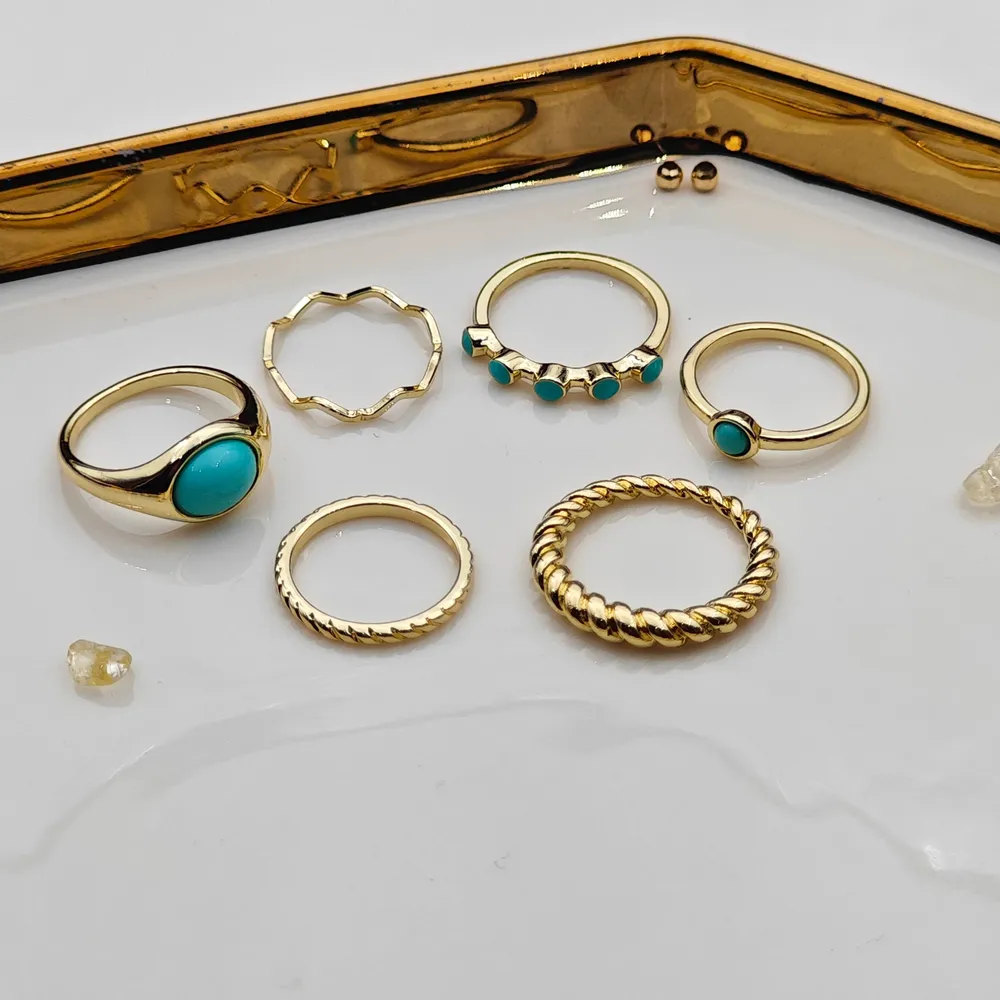 Stainless Steel 6’lı Yüzük Seti