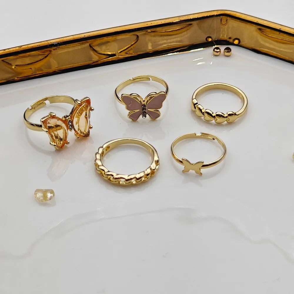 Stainless Steel 5’li Yüzük Seti