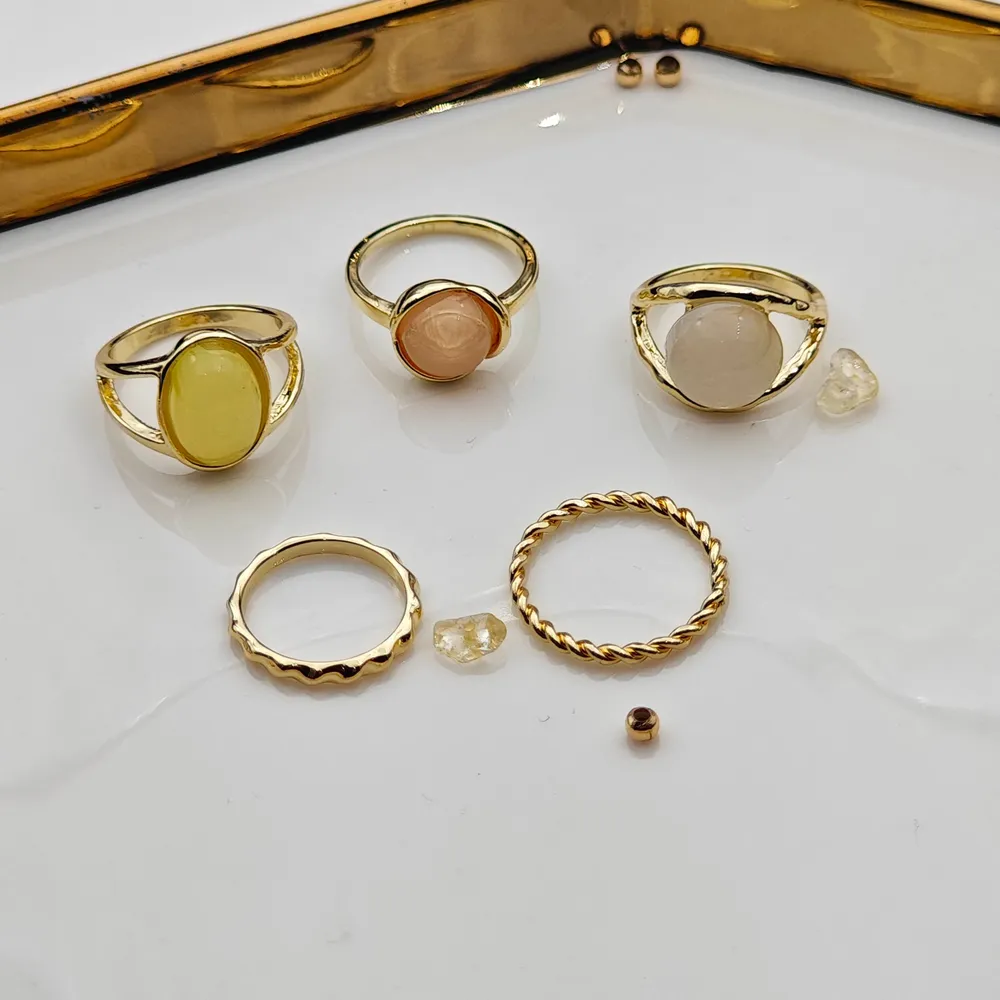 Stainless Steel 5’li Yüzük Seti