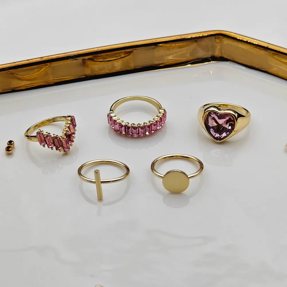 Stainless Steel 5’li Yüzük Seti