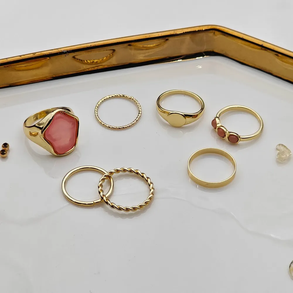 Stainless Steel 7’li Yüzük Seti