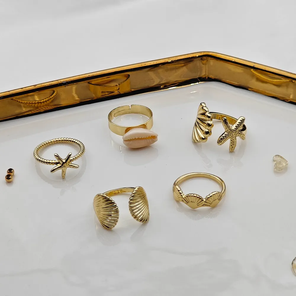 Stainless Steel 5’li Yüzük Seti