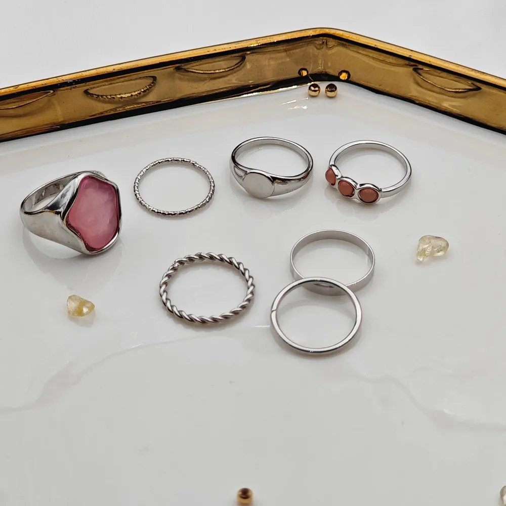 Stainless Steel 7’li Yüzük Seti