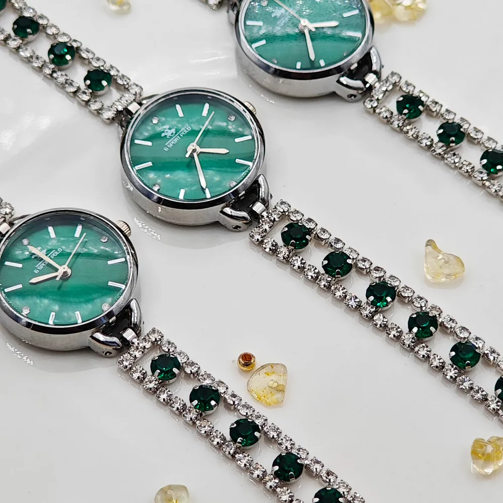 Zirkon Taşlı Luxy Bayan Saati Yeşil - 2