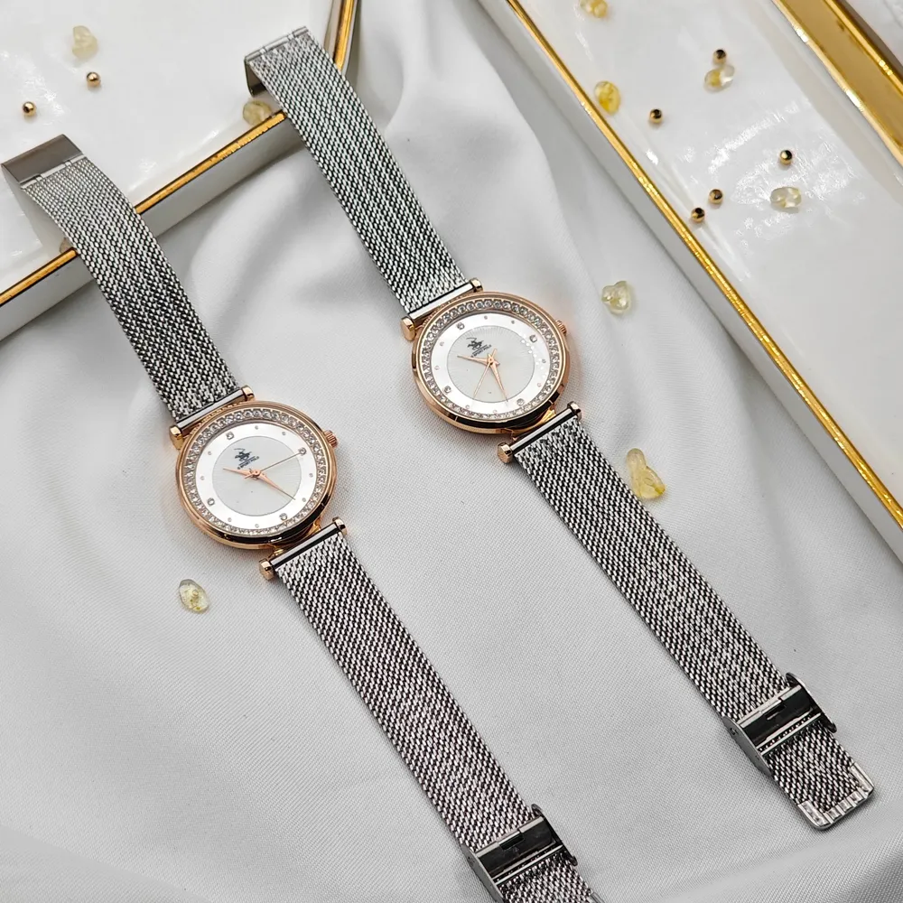 Stainless Steel Hasır Kordon Bayan Saati