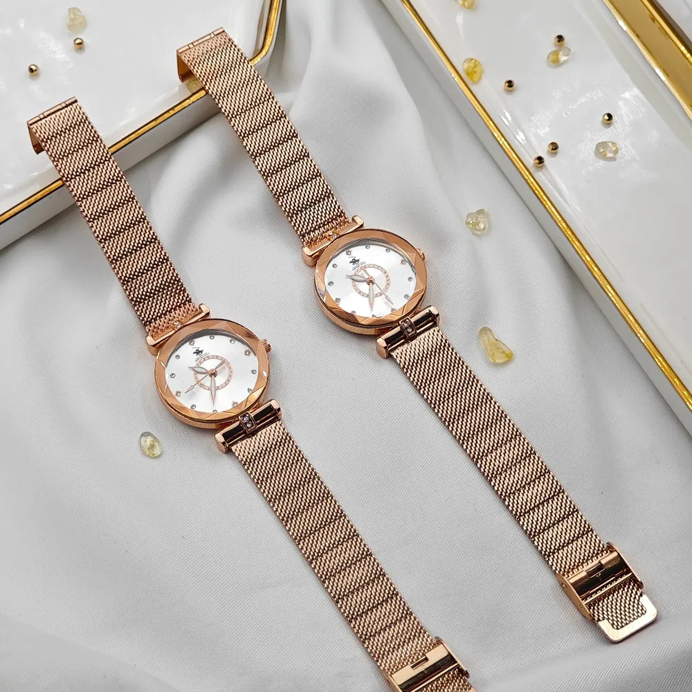 Stainless Steel Hasır Kordon Bayan Saati