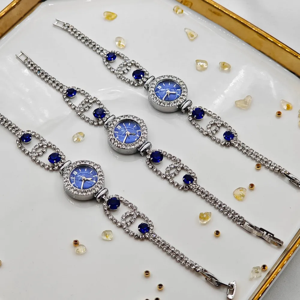 Zirkon Taşlı Luxy Bayan Saati Mavi