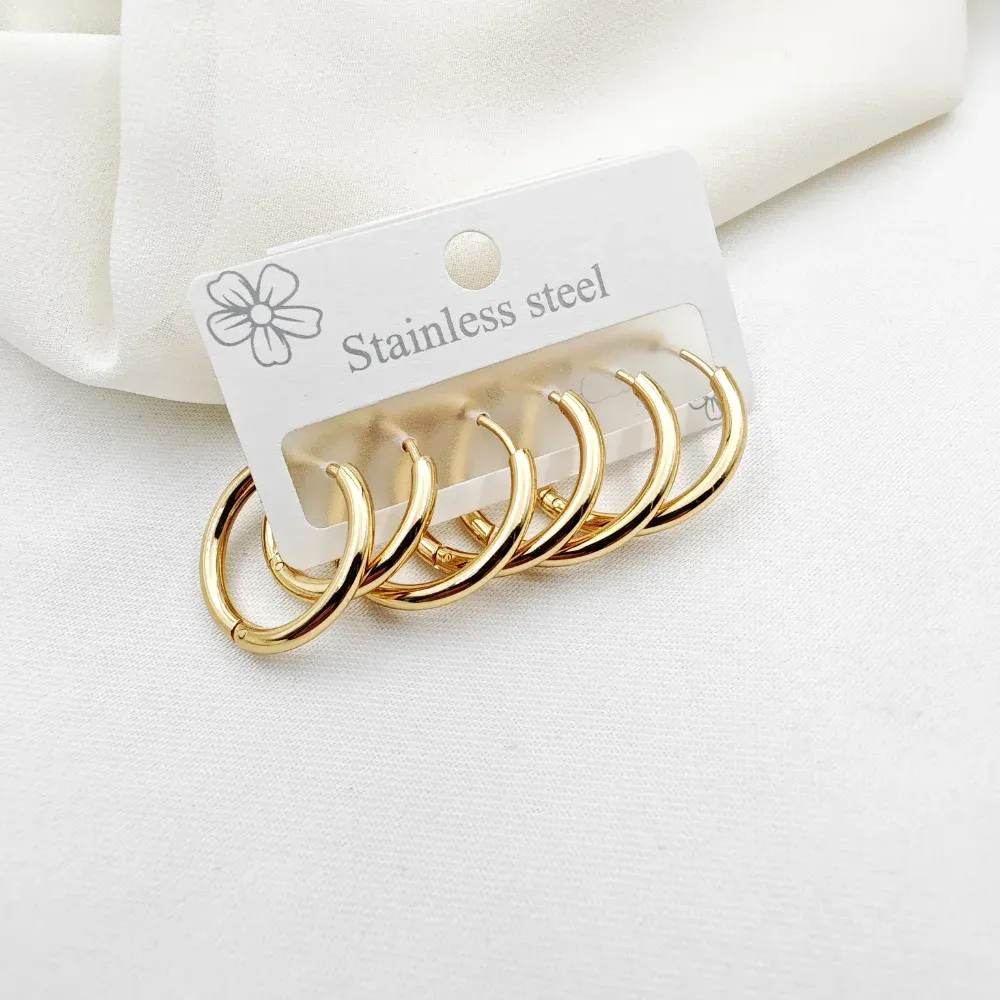 Stainless Steel 6”li Halka Küpe